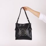 Loewe Studded Anagram Leather Tote - FashioNica