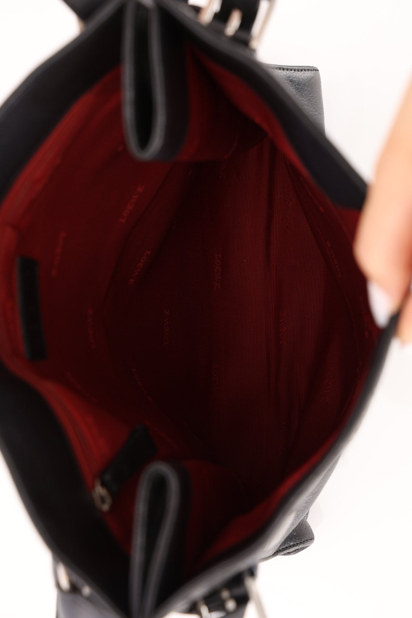 Loewe Studded Anagram Leather Tote - FashioNica