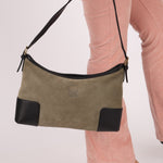 Loewe Suede Anagram Shoulder Bag - FashioNica
