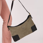 Loewe Suede Anagram Shoulder Bag - FashioNica