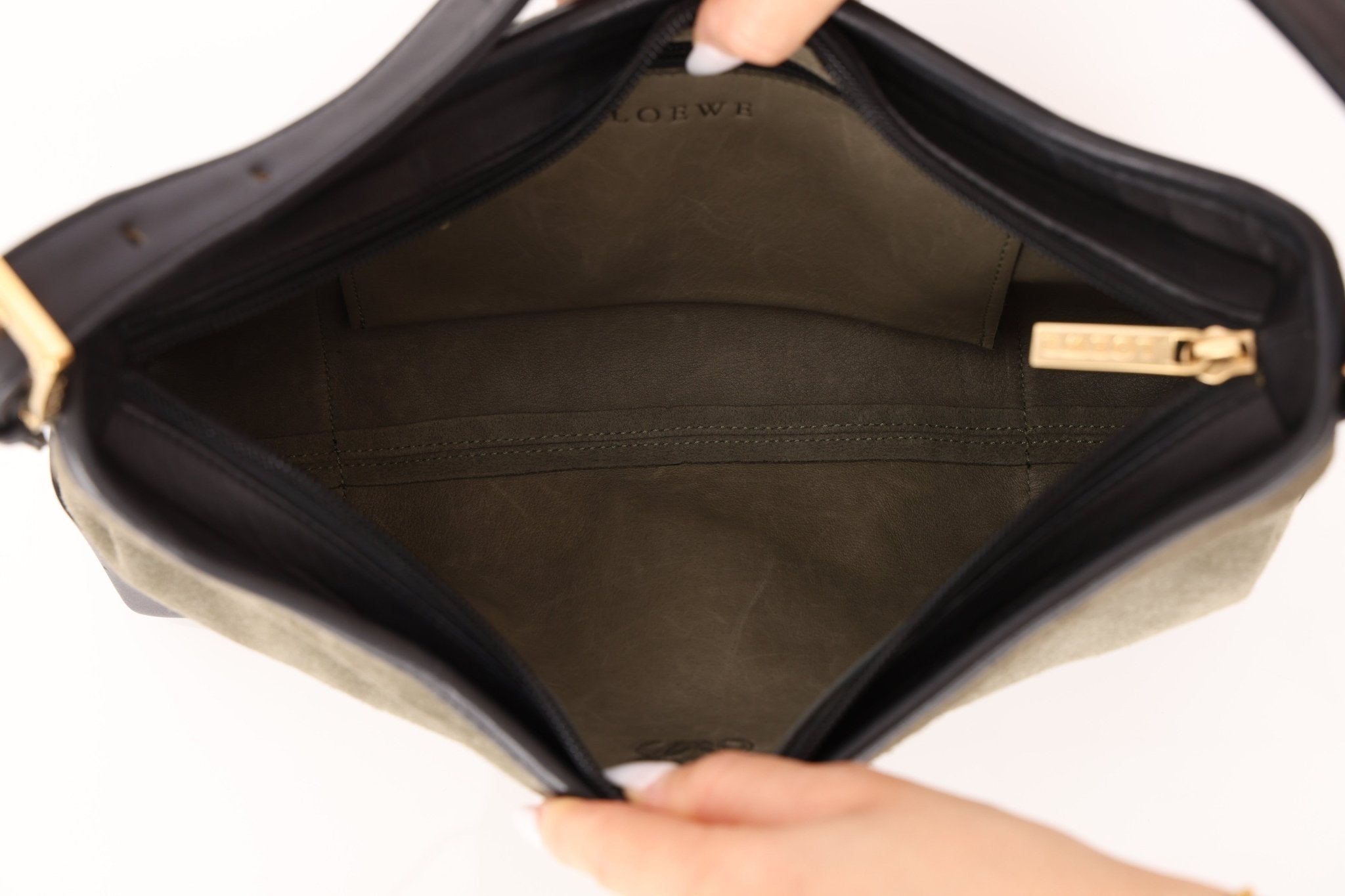 Loewe Suede Anagram Shoulder Bag - FashioNica