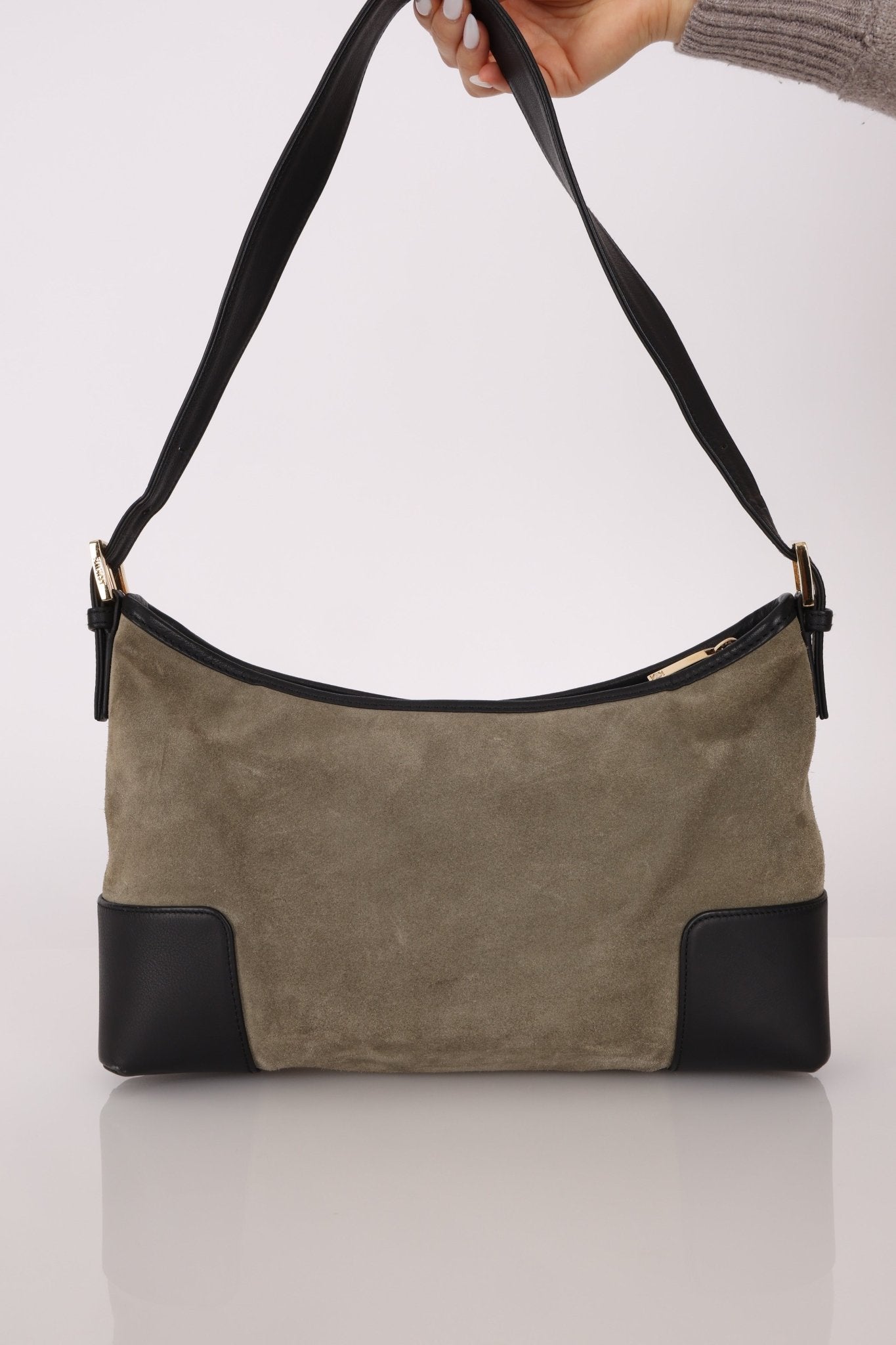 Loewe Suede Anagram Shoulder Bag - FashioNica