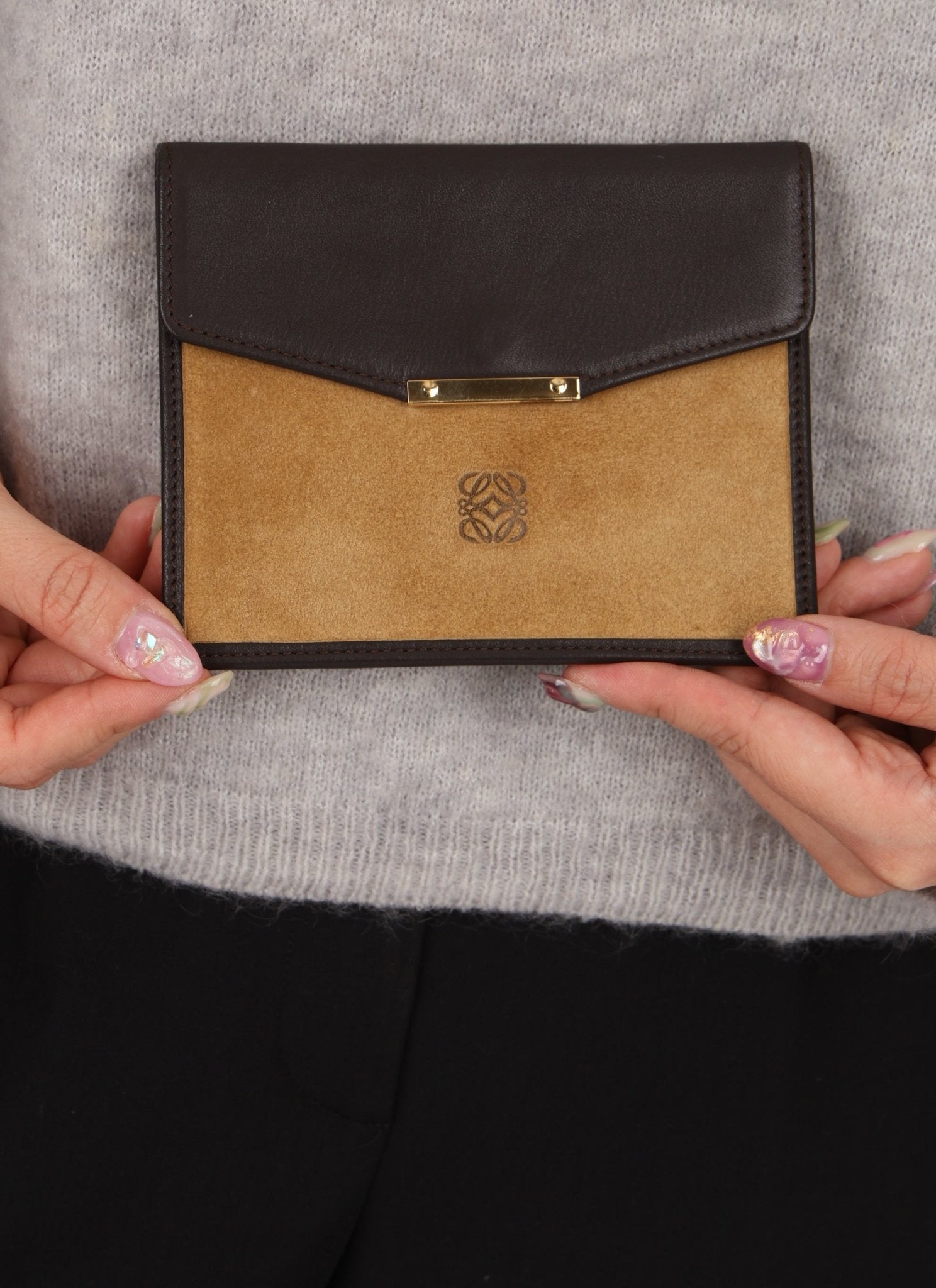 Loewe Suede Envelope Pouch - FashioNica