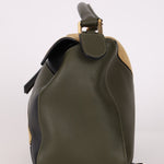 Loewe Suede & Olive Medium Puzzle Bag - FashioNica