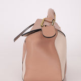 Loewe Suede Pink Bicolor Small Puzzle Bag - FashioNica