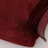 Loewe Suede Wine Red Anagram Crossbody - FashioNica