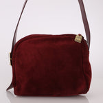 Loewe Suede Wine Red Anagram Crossbody - FashioNica