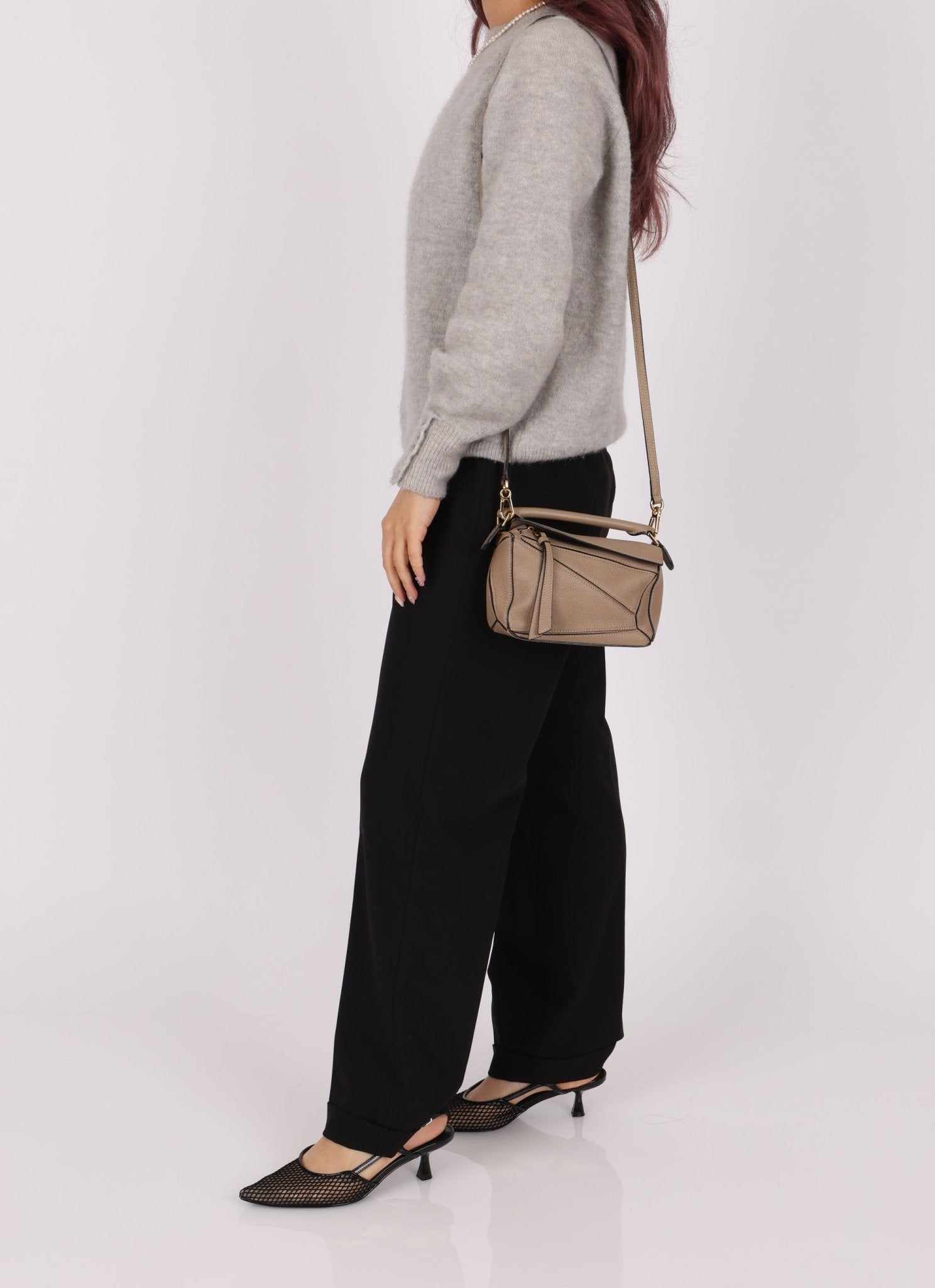 Loewe Taupe Mini Puzzle - FashioNica