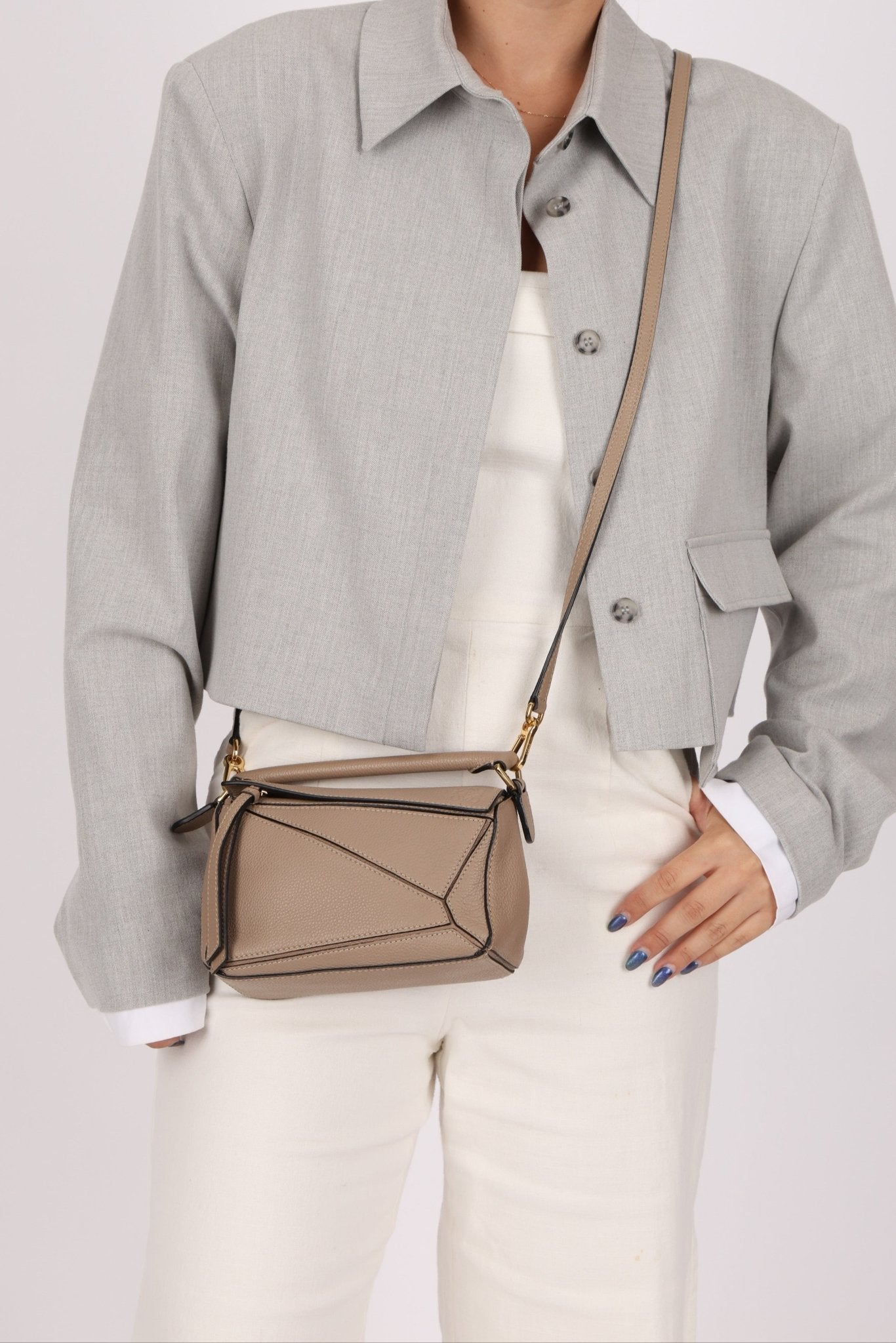Loewe Taupe Mini Puzzle - FashioNica