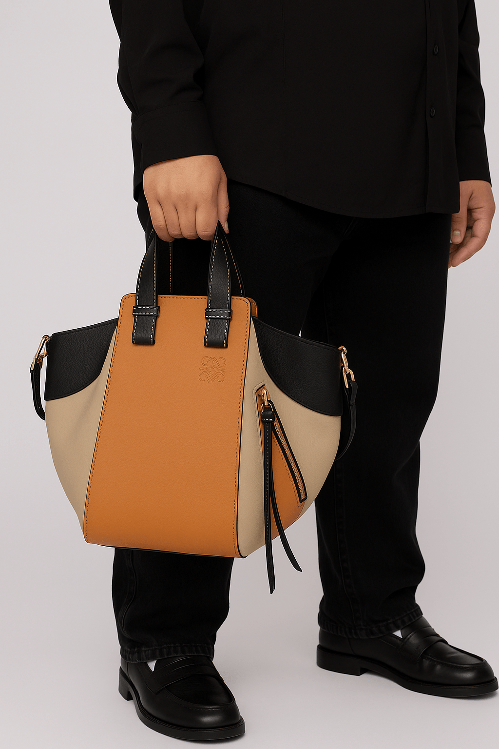 Loewe Tri - Colored Small Hammock Crossbody - FashioNica