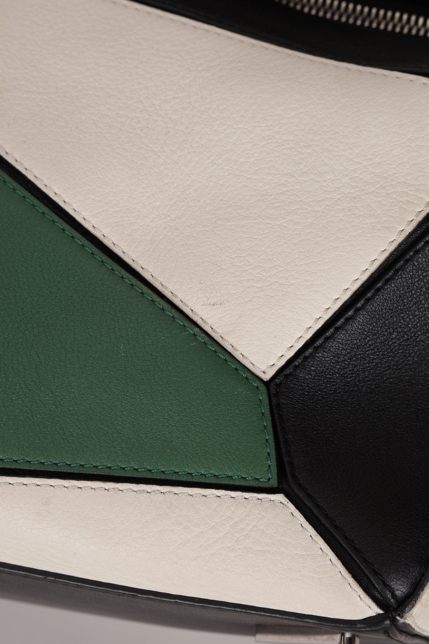 Loewe Tricolor Olive Medium Puzzle Bag - FashioNica