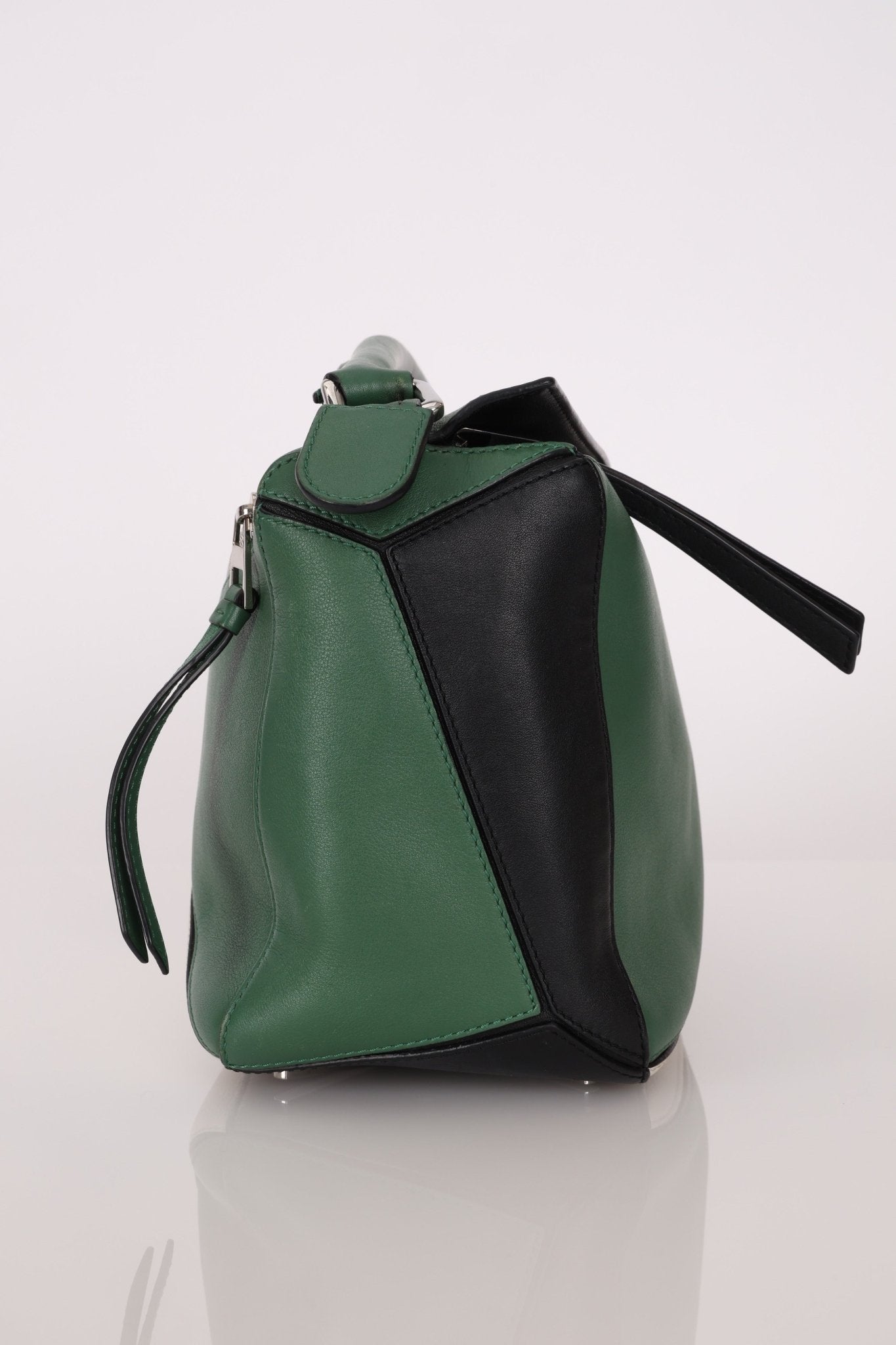 Loewe Tricolor Olive Medium Puzzle Bag - FashioNica