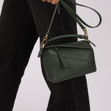 Loewe Vintage Khaki Mini Puzzle Edge Bag - FashioNica