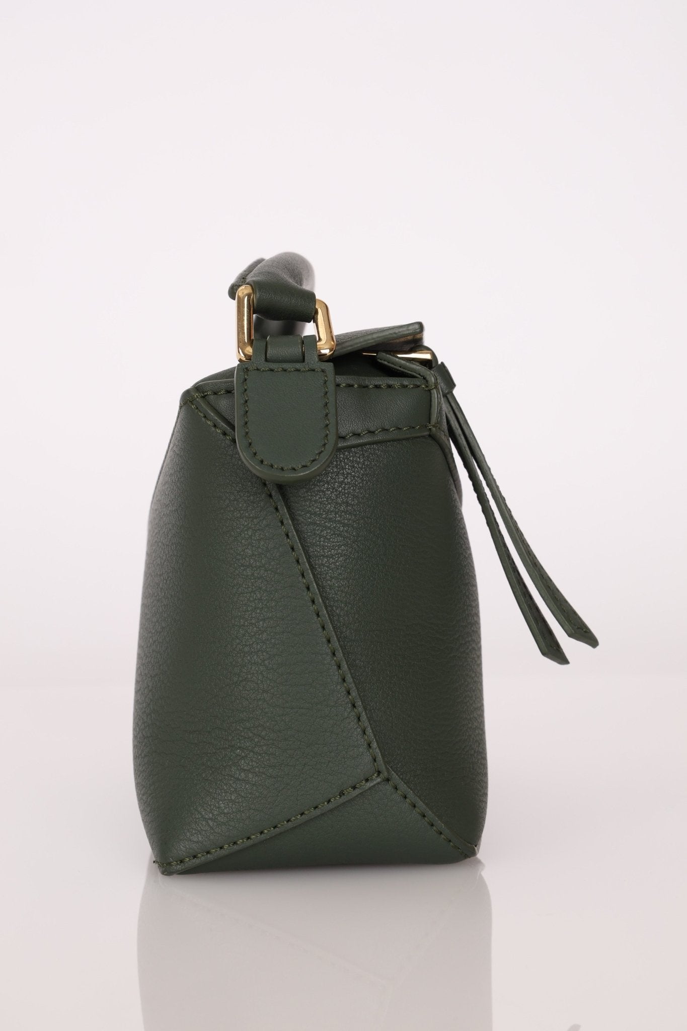 Loewe Vintage Khaki Mini Puzzle Edge Bag - FashioNica