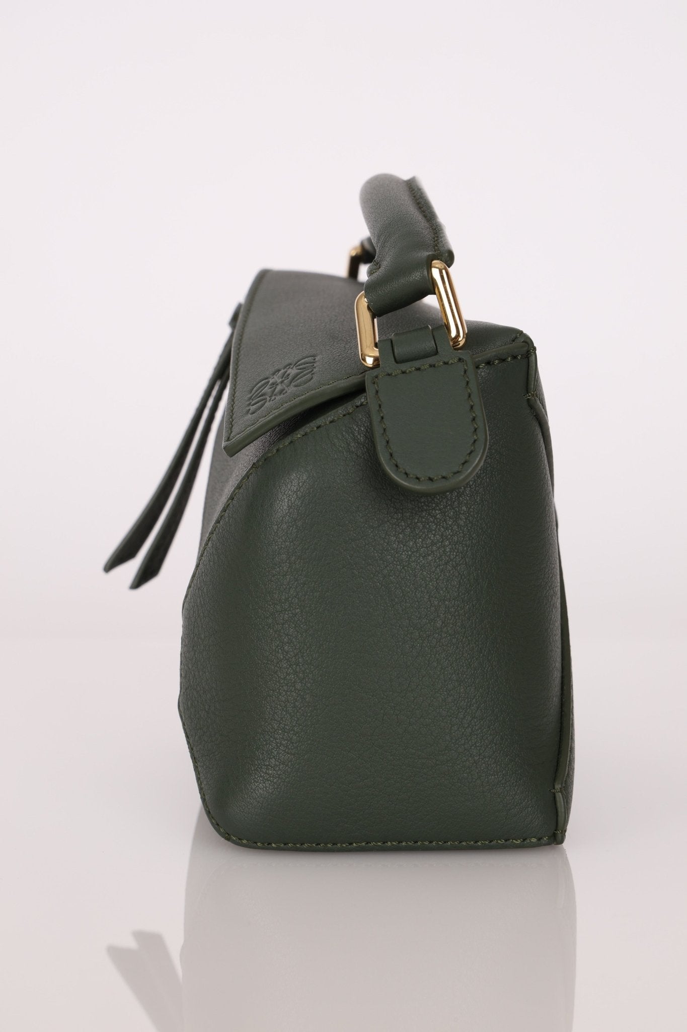 Loewe Vintage Khaki Mini Puzzle Edge Bag - FashioNica