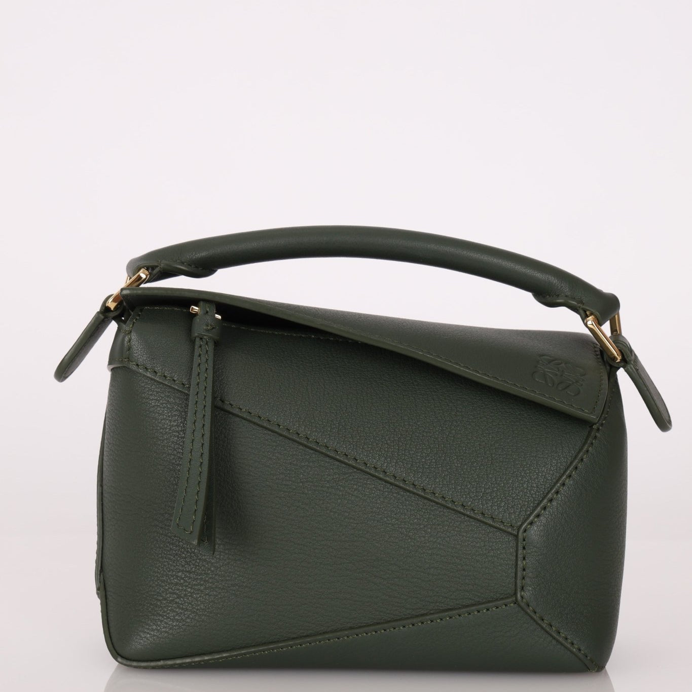 Loewe Vintage Khaki Mini Puzzle Edge Bag - FashioNica