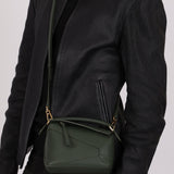 Loewe Vintage Khaki Mini Puzzle Edge Bag - FashioNica