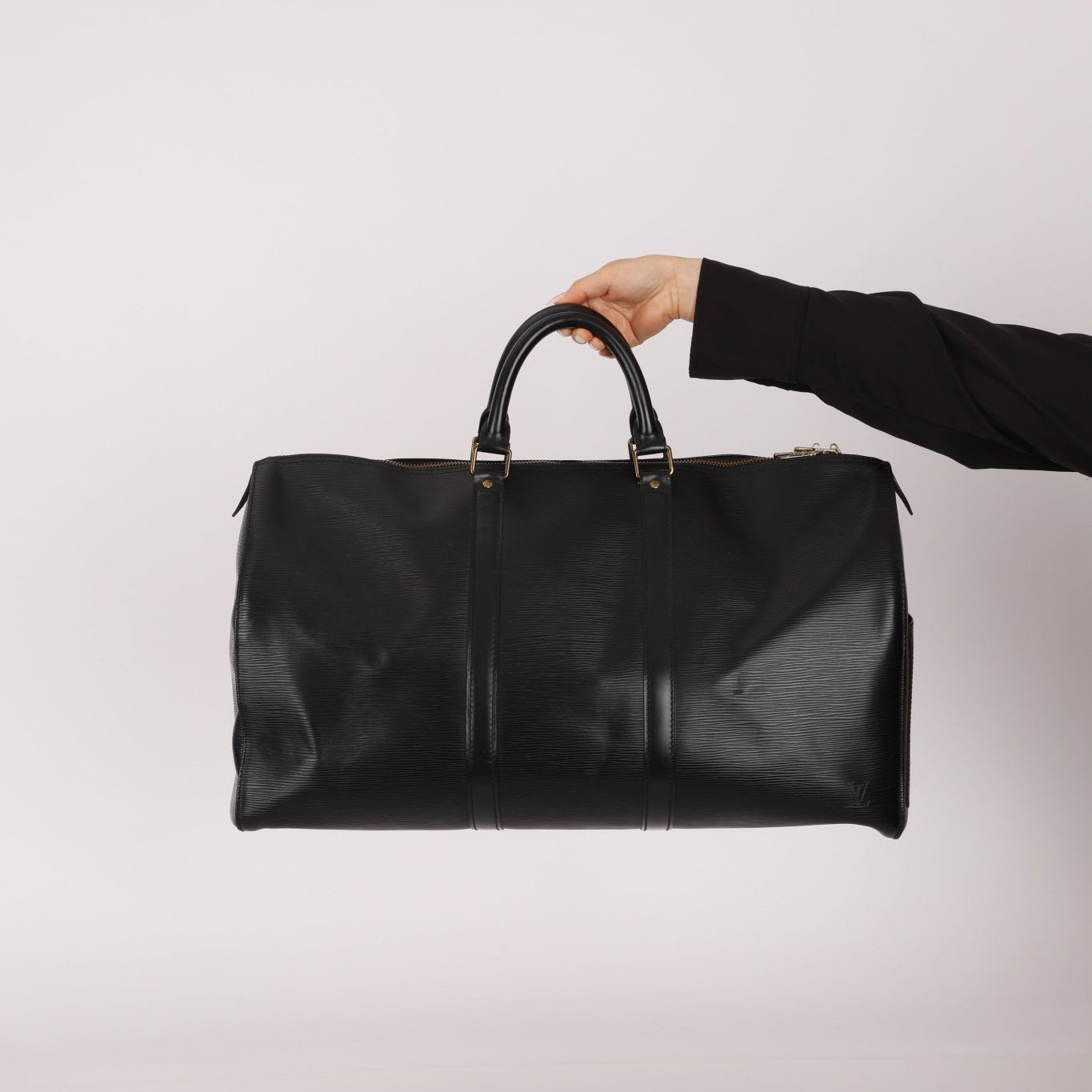 Louis Vuitton 1990 Black Epi Leather Keepall 50 - FashioNica