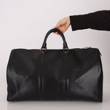 Louis Vuitton 1990 Black Epi Leather Keepall 50 - FashioNica