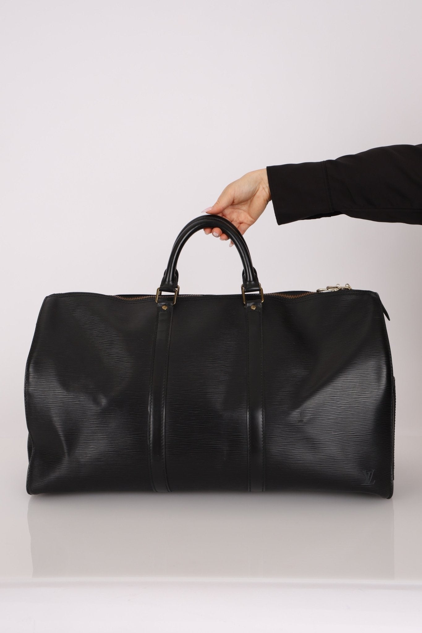 Louis Vuitton 1990 Black Epi Leather Keepall 50 - FashioNica