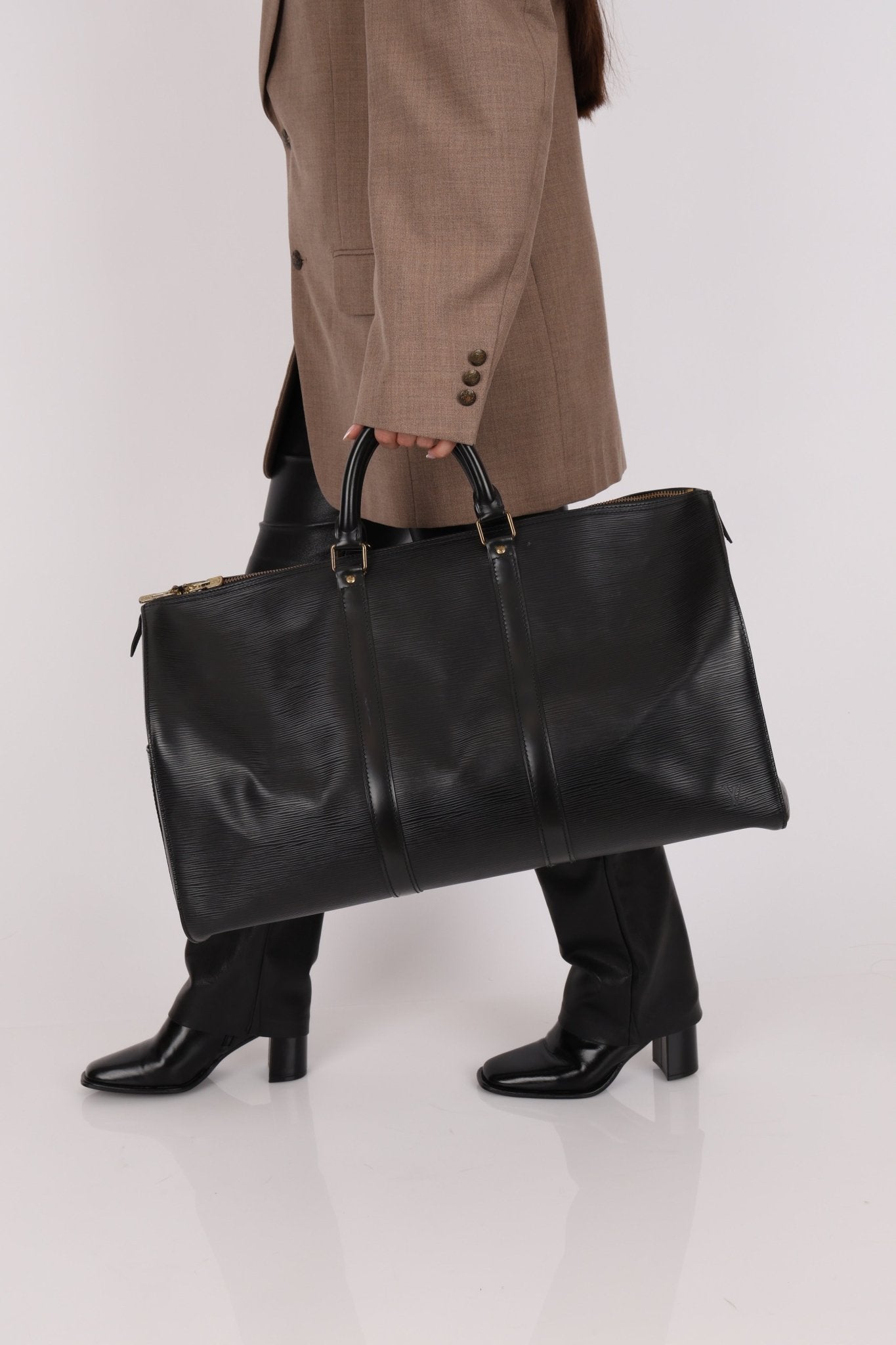 Louis Vuitton 1990 Black Epi Leather Keepall 50 - FashioNica