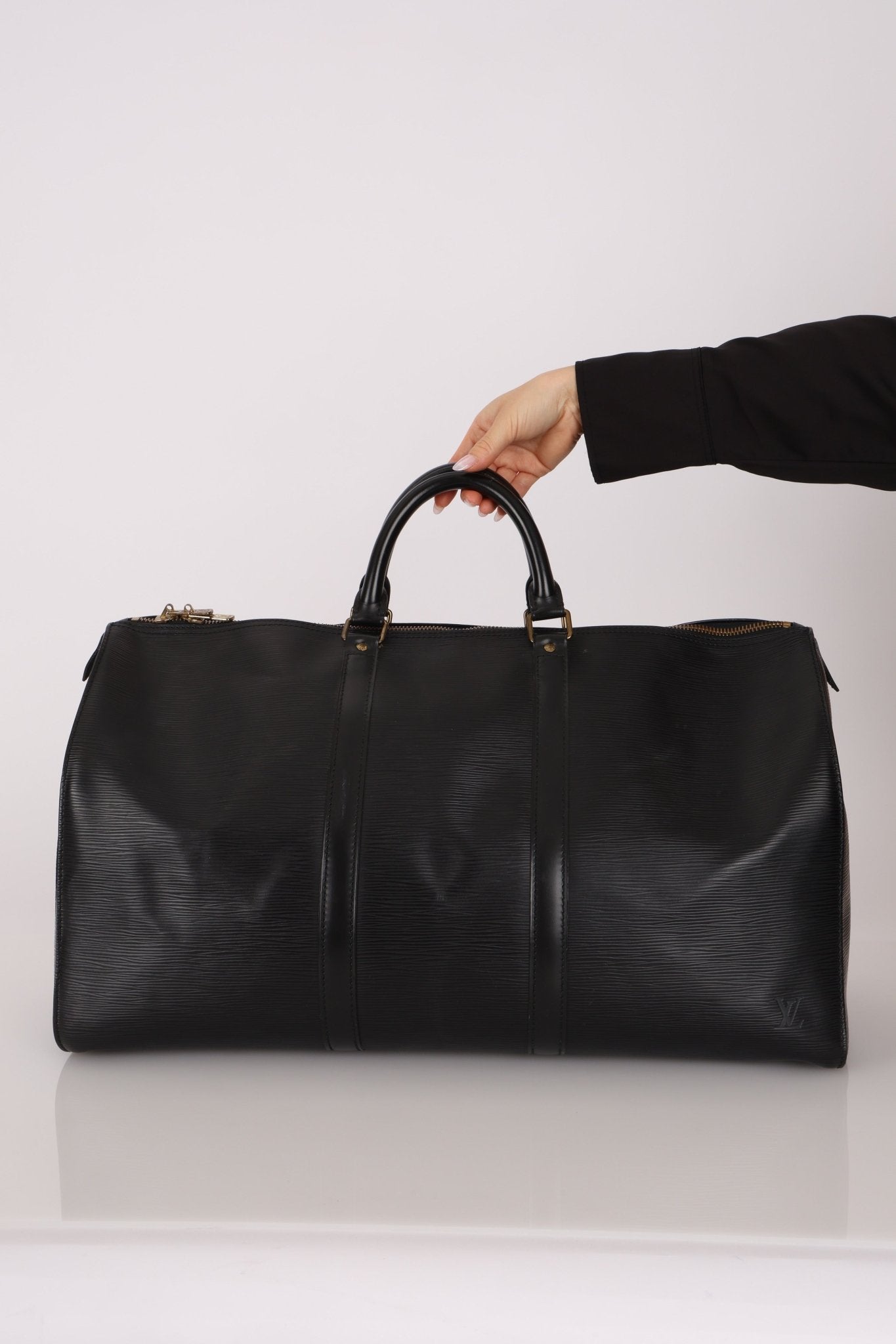 Louis Vuitton 1990 Black Epi Leather Keepall 50 - FashioNica