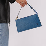 Louis Vuitton Blue Epi Leather Pochette - FashioNica