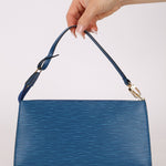 Louis Vuitton Blue Epi Leather Pochette - FashioNica