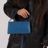 Louis Vuitton Blue Epi Leather Pochette - FashioNica