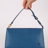 Louis Vuitton Blue Epi Leather Pochette - FashioNica