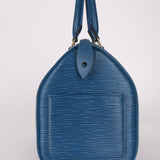 Louis Vuitton Blue Epi Speedy 30 - FashioNica