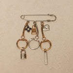 Louis Vuitton Charms Safety Pin Brooch - FashioNica