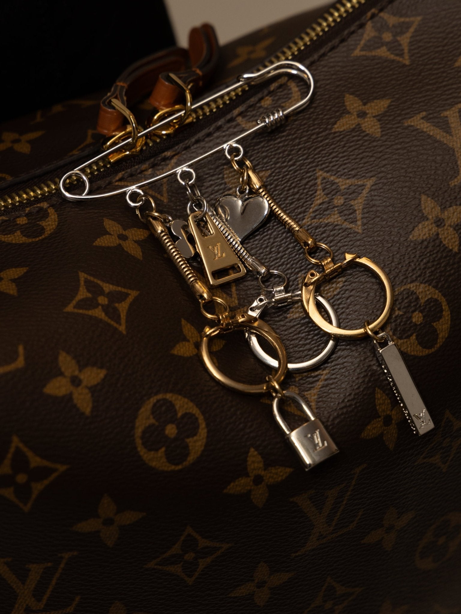 Louis Vuitton Charms Safety Pin Brooch - FashioNica