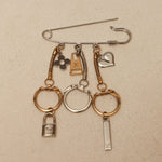 Louis Vuitton Charms Safety Pin Brooch - FashioNica