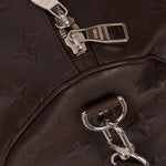Louis Vuitton Chocolate Leather Monogram Revelation Keepall Bandouliere 45 - FashioNica
