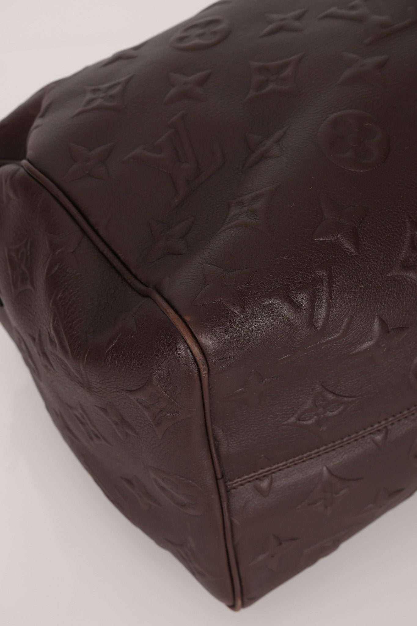 Louis Vuitton Chocolate Leather Monogram Revelation Keepall Bandouliere 45 - FashioNica