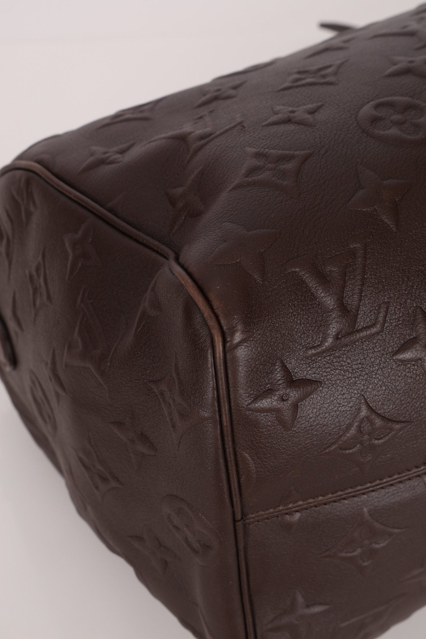 Louis Vuitton Chocolate Leather Monogram Revelation Keepall Bandouliere 45 - FashioNica