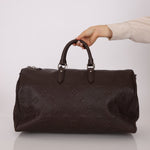 Louis Vuitton Chocolate Leather Monogram Revelation Keepall Bandouliere 45 - FashioNica