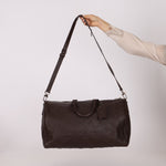 Louis Vuitton Chocolate Leather Monogram Revelation Keepall Bandouliere 45 - FashioNica