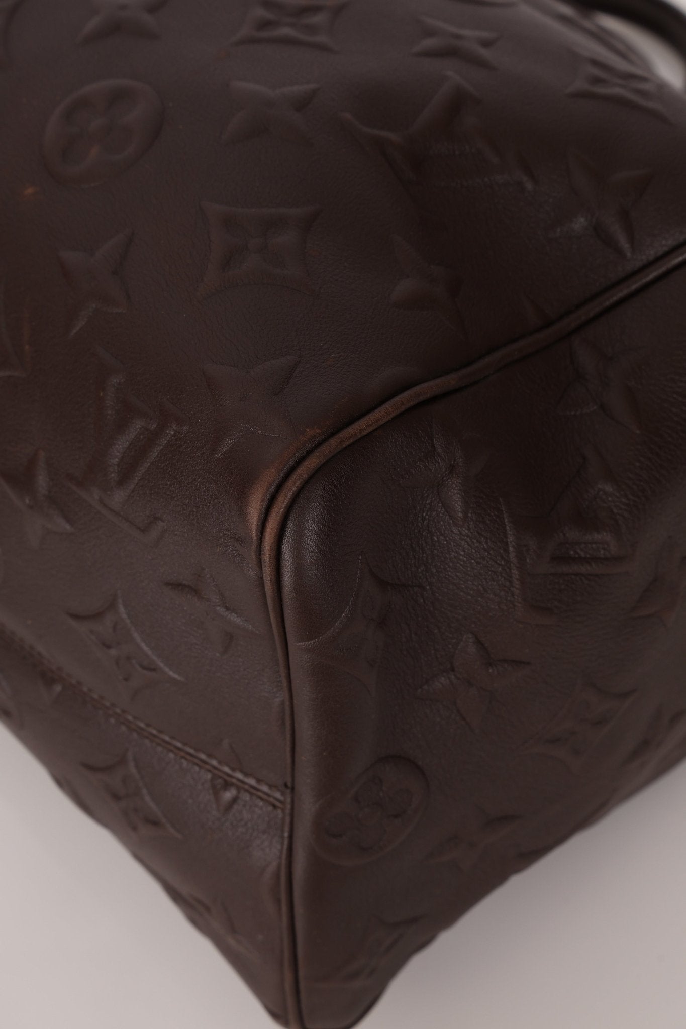 Louis Vuitton Chocolate Leather Monogram Revelation Keepall Bandouliere 45 - FashioNica