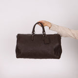 Louis Vuitton Chocolate Leather Monogram Revelation Keepall Bandouliere 45 - FashioNica