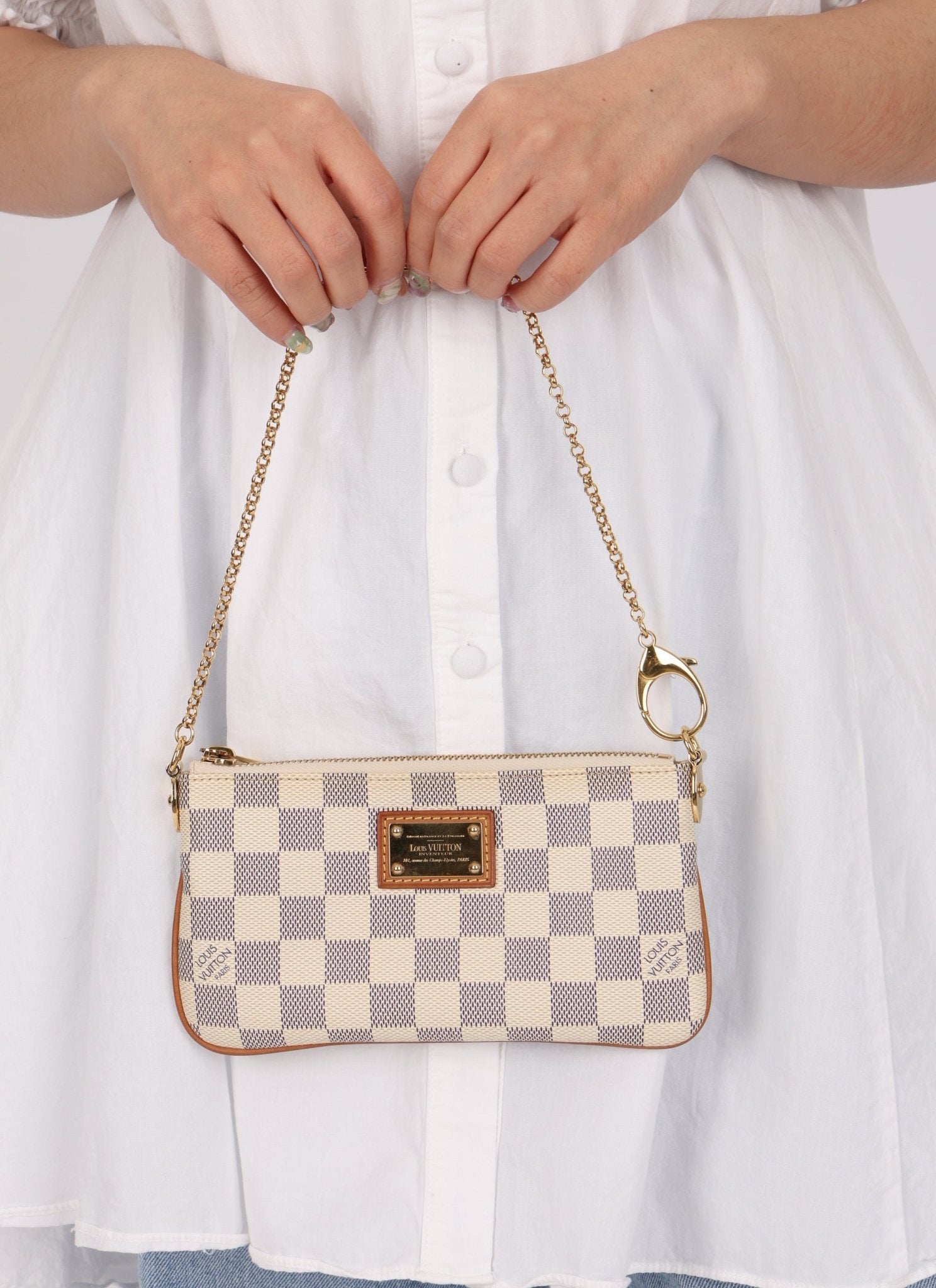 Louis Vuitton Damier Azur Milla Pochette MM - FashioNica