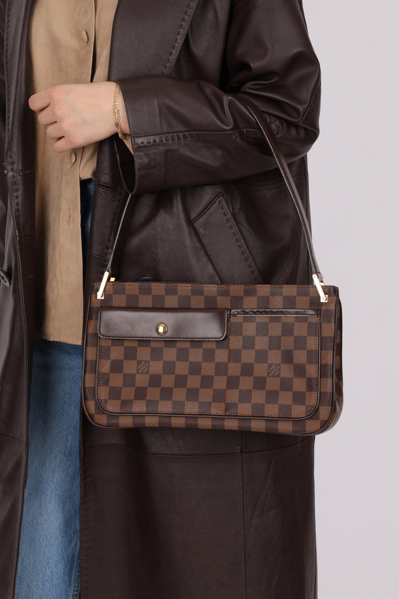 Louis Vuitton Damier Ebene Aubagne Shoulder Bag - FashioNica