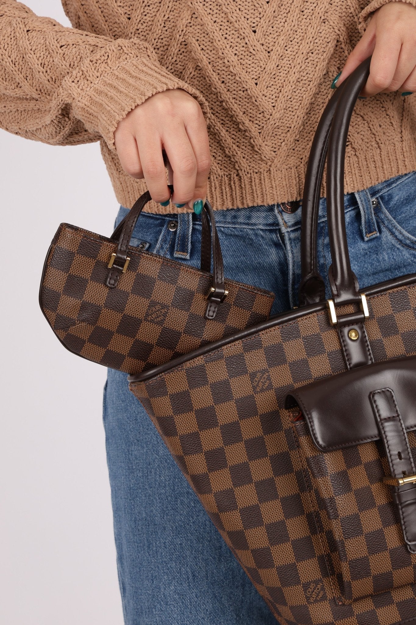 Louis Vuitton Damier Ebene Manosque and Louis Vuitton Mini Bag - FashioNica
