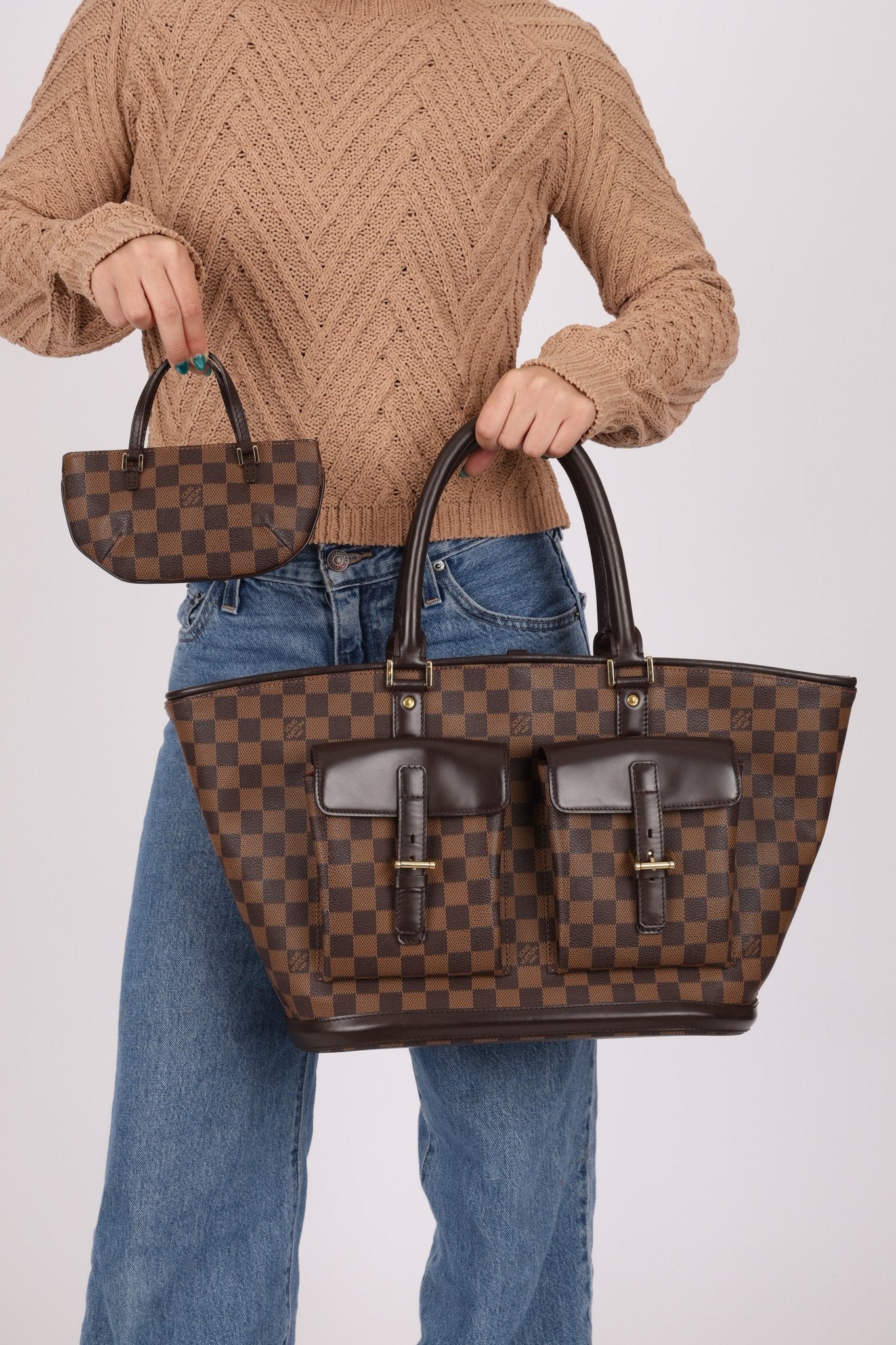 Louis Vuitton Damier Ebene Manosque and Louis Vuitton Mini Bag - FashioNica