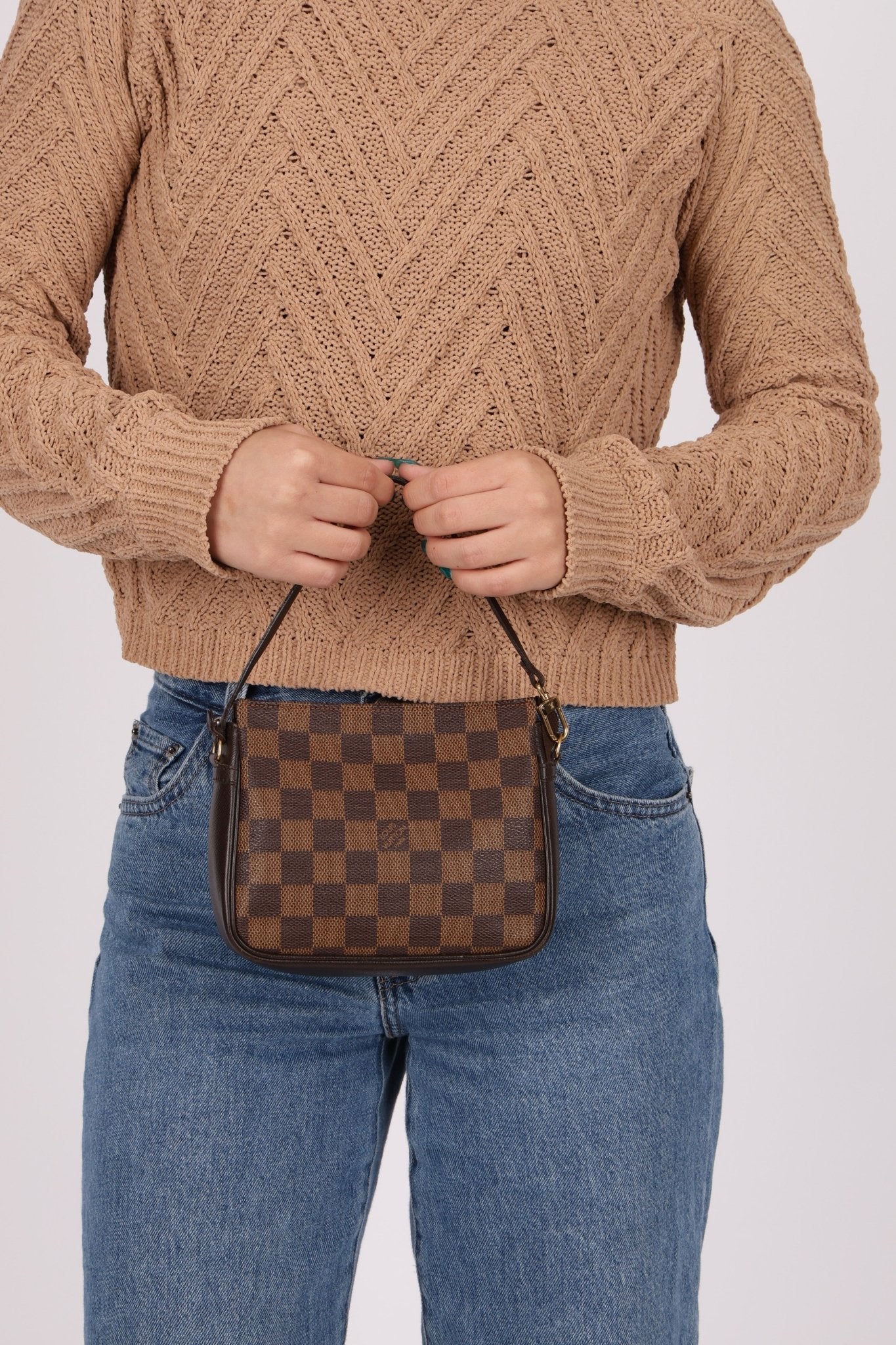 Louis Vuitton Damier Ebene Trousse Make Up Bag Pochette - FashioNica