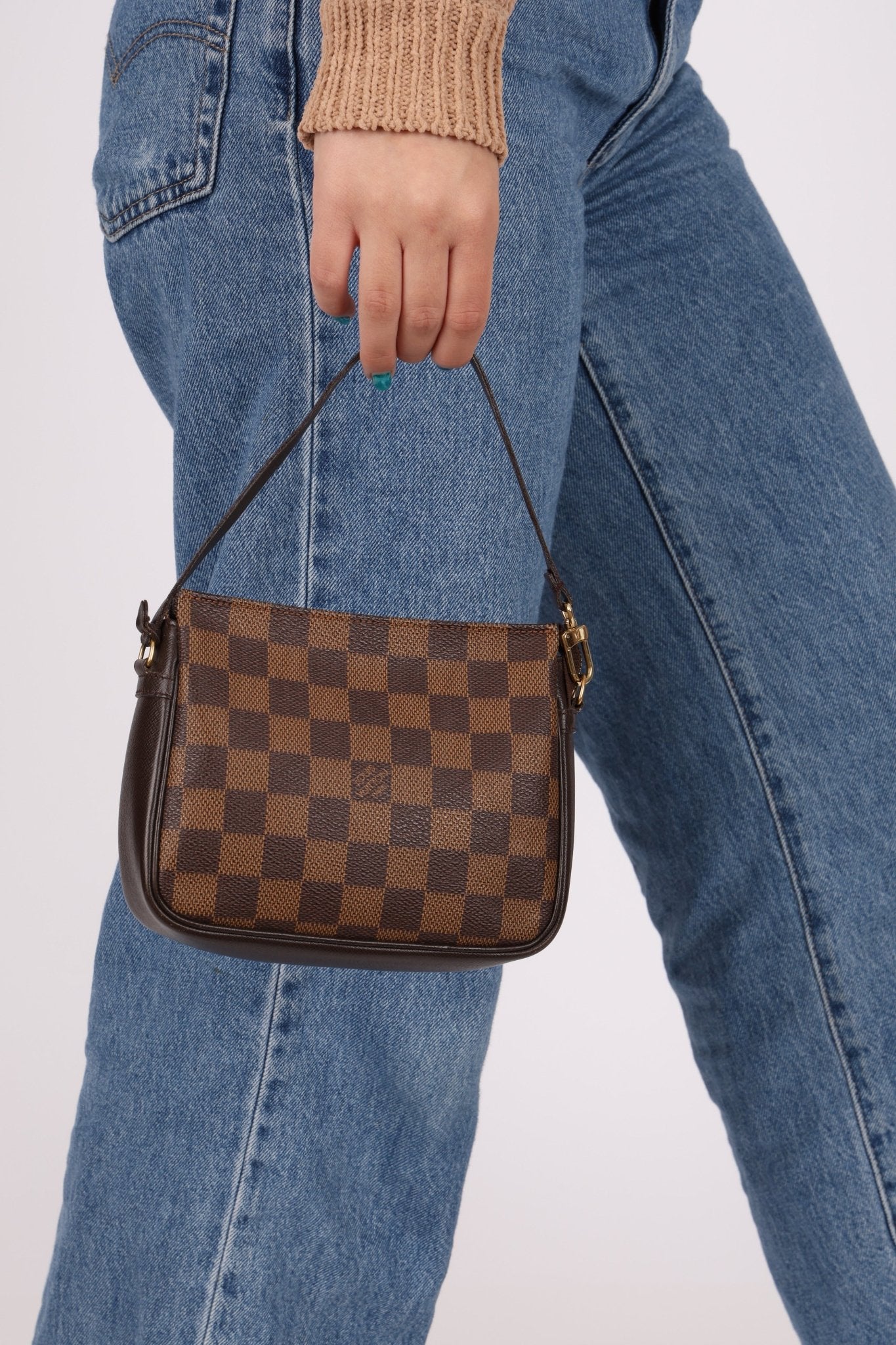 Louis Vuitton Damier Ebene Trousse Make Up Bag Pochette - FashioNica