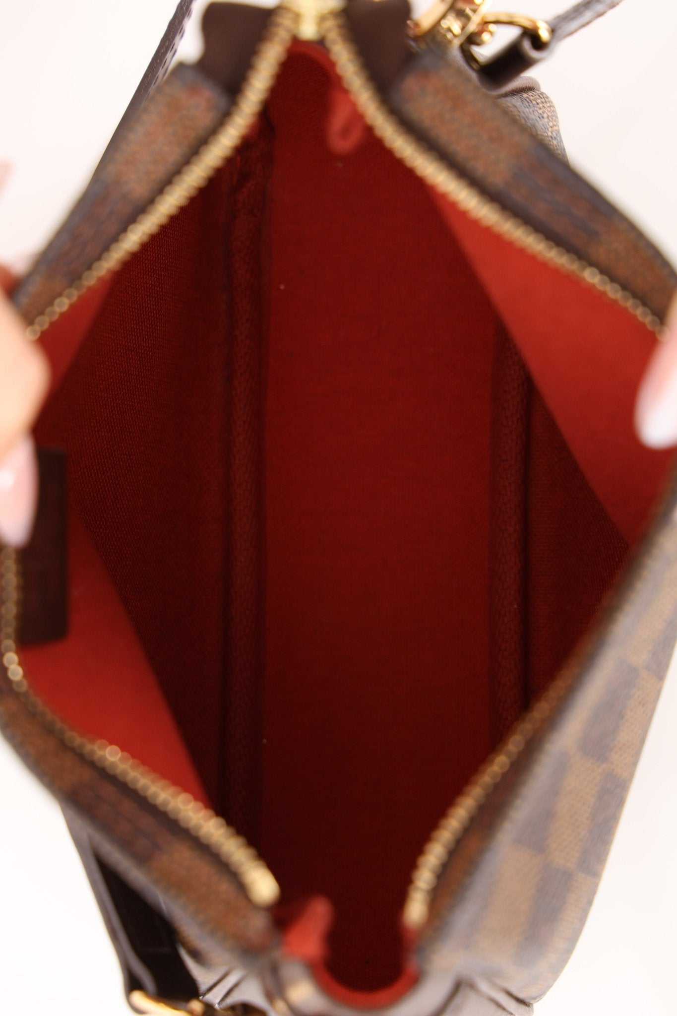 Louis Vuitton Damier Ebene Trousse Make Up Bag Pochette - FashioNica