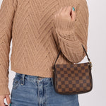 Louis Vuitton Damier Ebene Trousse Make Up Bag Pochette - FashioNica