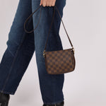 Louis Vuitton Damier Ebene Trousse Make Up Bag Pochette - FashioNica